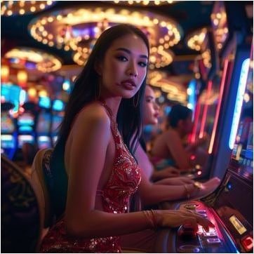 Antarmuka permainan Galactic Gems dengan simbol bertema luar angkasa